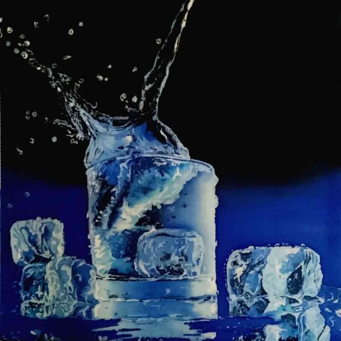 Iced glass