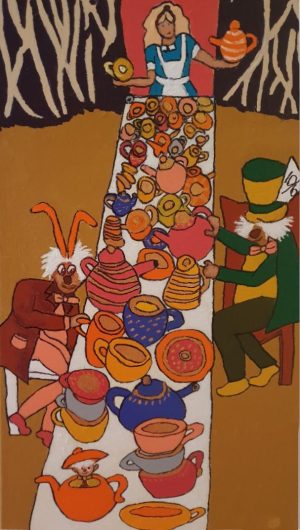 Tea Party Bibi Ostermark Painting Ryazanoff Gallery