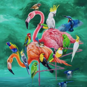 Birds Of A Feather Flock Together Yulia Pustoshkina Artist at Ryazanoff Gallery