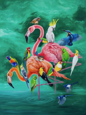 Birds Of A Feather Flock Together Yulia Pustoshkina Artist at Ryazanoff Gallery