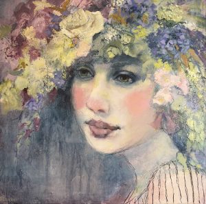 Green Girl Jennifer Croom Artist at Ryazanoff Gallery