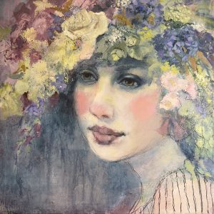 Green Girl Jennifer Croom Artist at Ryazanoff Gallery