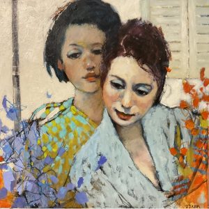 Flower Market Jennifer Croom Artist at Ryazanoff Gallery