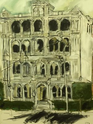 Building Albert Park Jeanie Cooper-Brown Artist at Ryazanoff Gallery