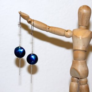 Bubbles Blue Chain Earing Phaedra Gunn Artist at Ryazanoff Gallery