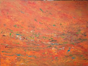 Crossing the red center Mary Raphael Artist at Ryazanoff Gallery