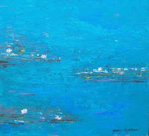 Water lilies II Mary Raphael Artist at Ryazanoff Gallery