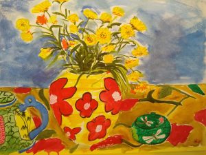 Yellow Daisies Digby Smyth Painting Ryazanoff Gallery