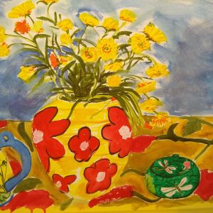 Yellow Daisies Digby Smyth Painting Ryazanoff Gallery